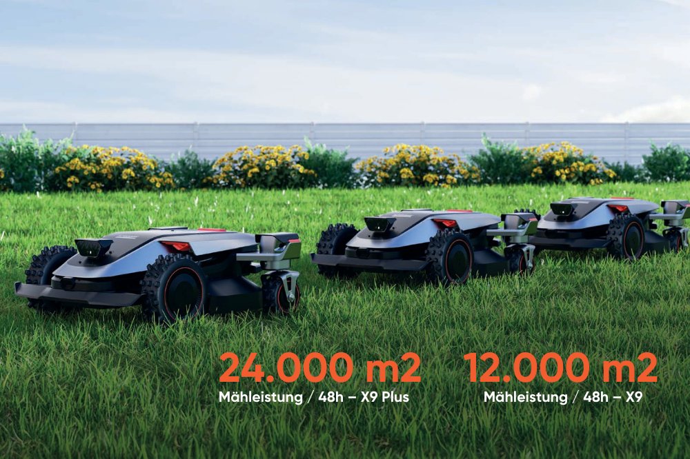 Mehrere Sunseeker X9 Mähroboter im Einsatz