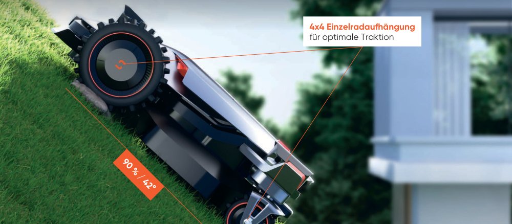 Sunseeker X9 bewältigt 90 Prozent Steigung